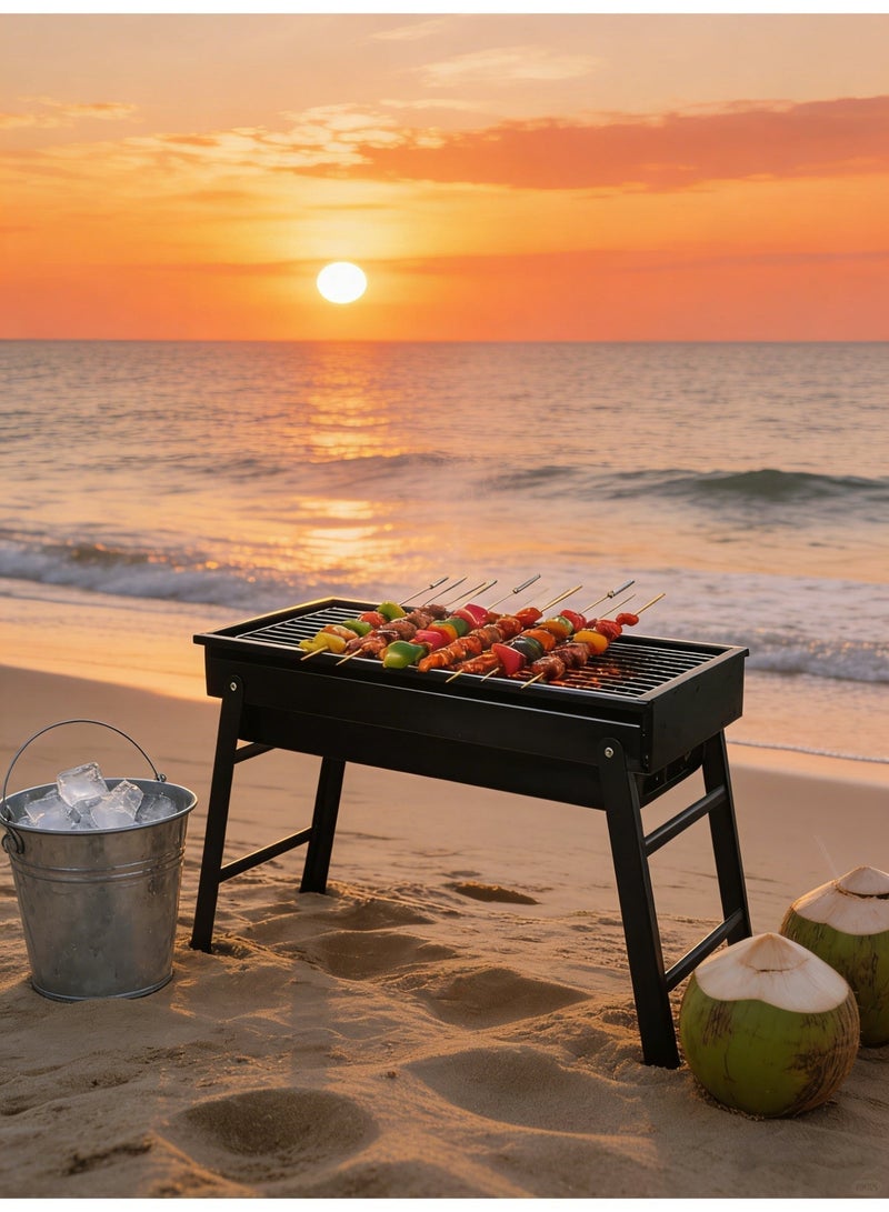 EXCLIFE Barbecue grill outdoor barbecue grill household barbecue grill foldable portable simple camping barbecue grill - Image 2